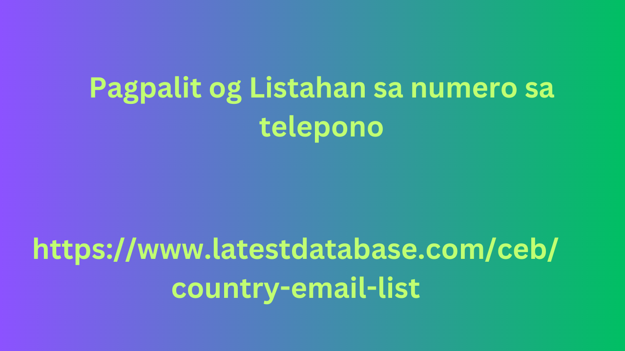 Pagpalit og Listahan sa numero sa telepono