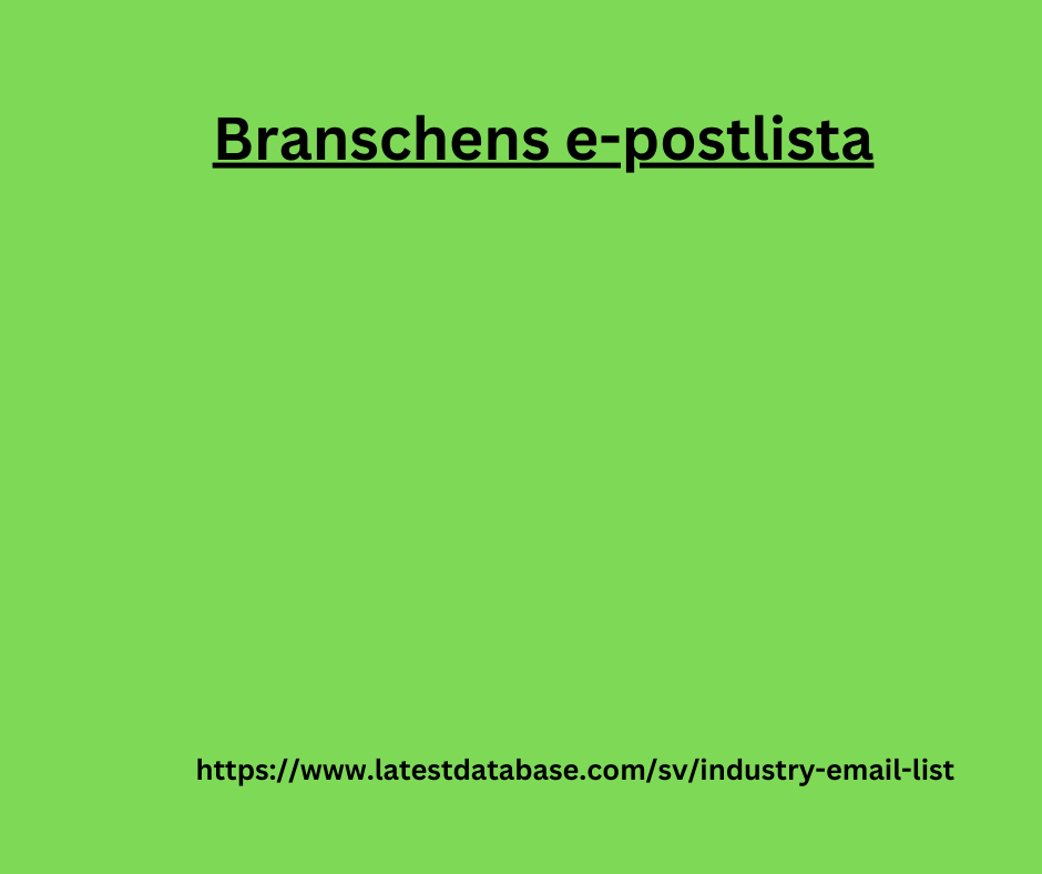 Branschens e-postlista