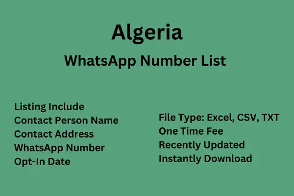 Algeria WhatsApp Number List