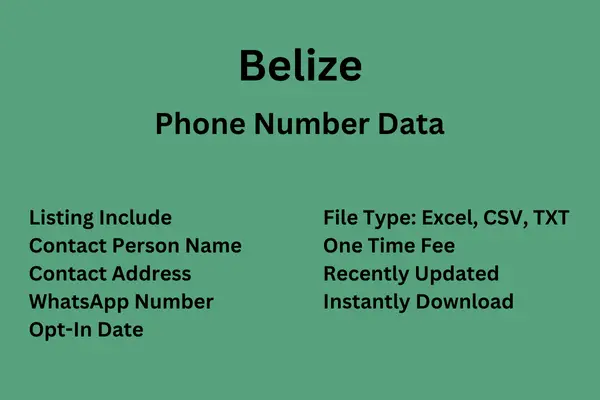 Belize Phone Number Data