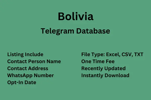 Bolivia Telegram Database