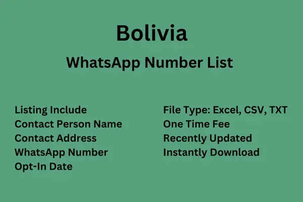 Bolivia WhatsApp Number List