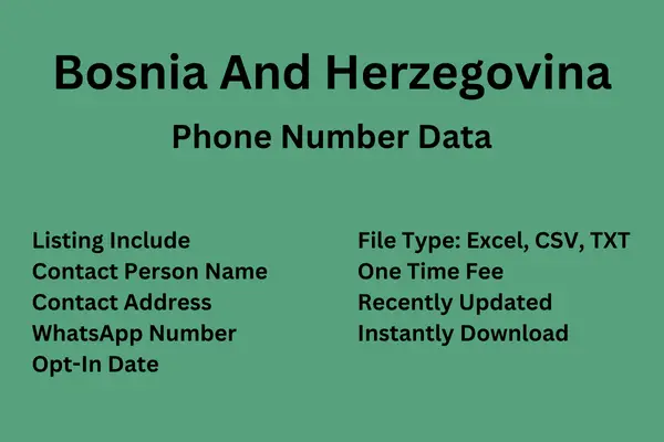 Bosnia and Herzegovina Phone Number Data