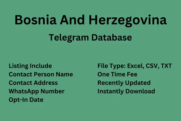 Bosnia and Herzegovina Telegram Database