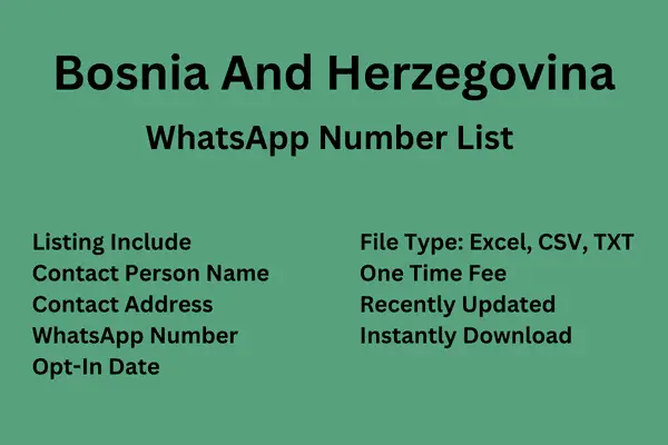 Bosnia and Herzegovina WhatsApp Number List