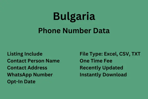 Bulgaria Phone Number Data