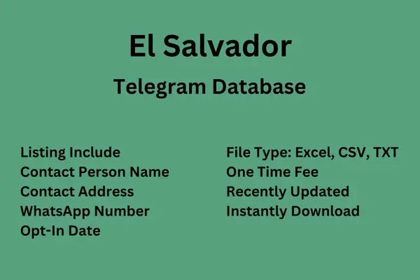 El Salvador Telegram Database