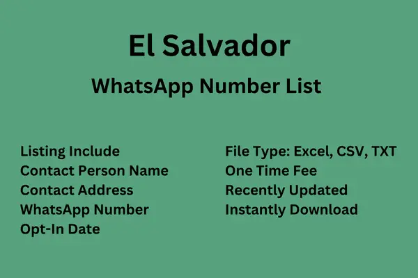 El Salvador WhatsApp Number List