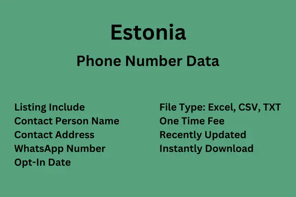 Estonia Phone Number Data