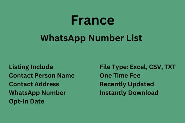 France WhatsApp Number List