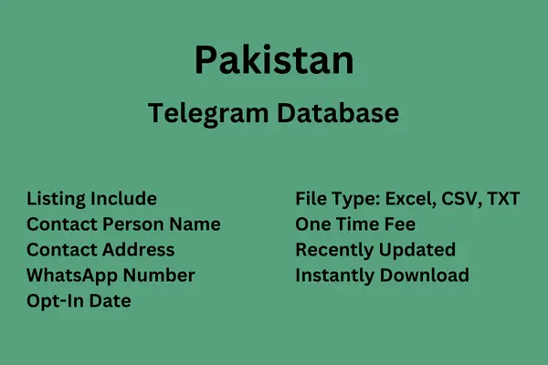 Pakistan Telegram Database