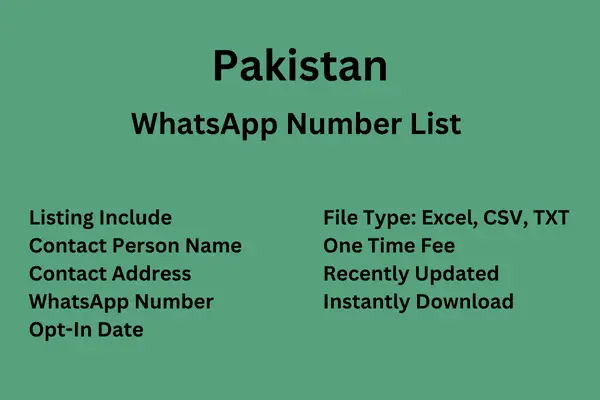 Pakistan WhatsApp Number List