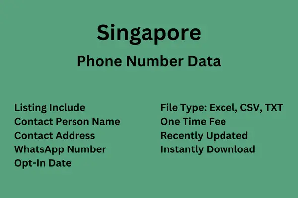 Singapore Phone Number Data