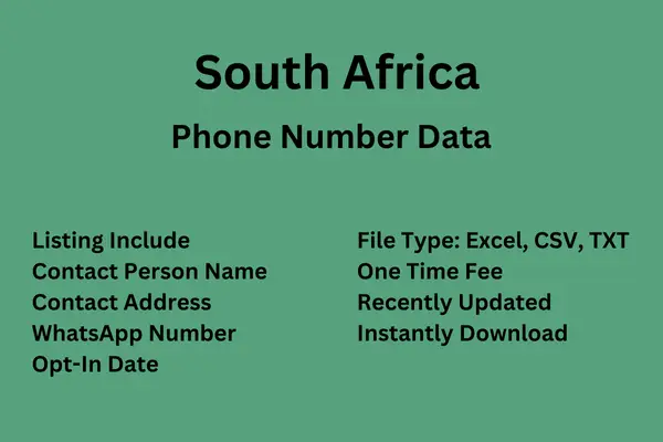 South Africa Phone Number Data