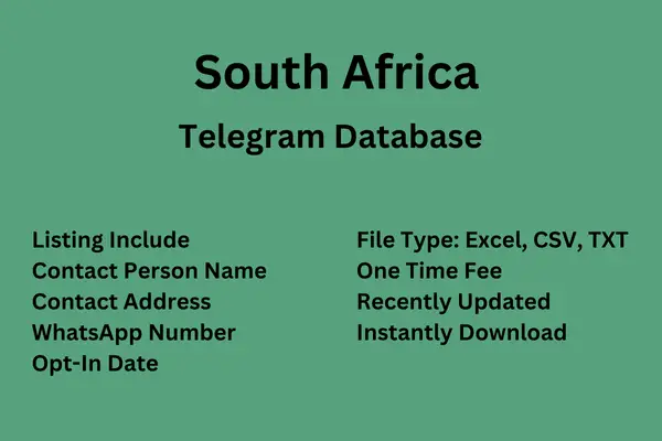 South Africa Telegram Database