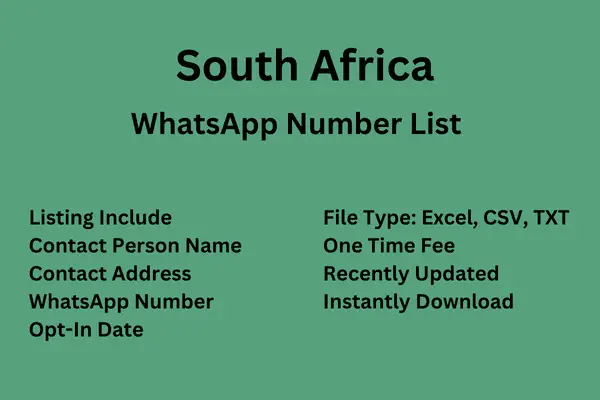 South Africa WhatsApp Number List