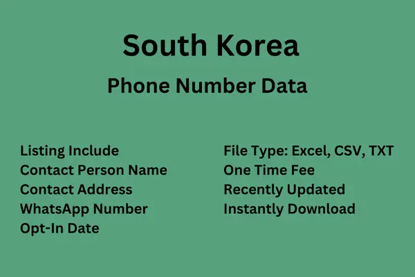 South Korea Phone Number Data