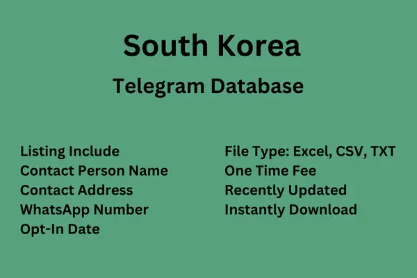 South Korea Telegram Database