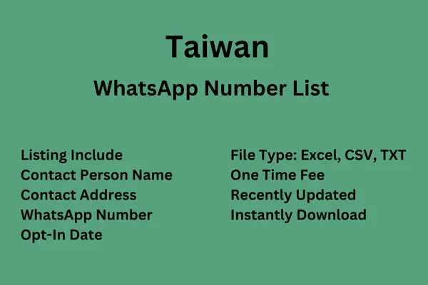 Taiwan WhatsApp Number List