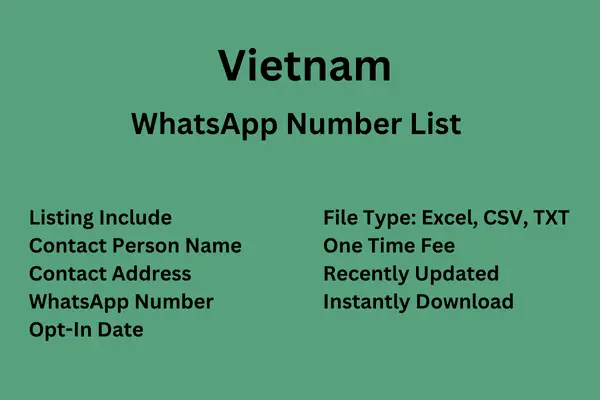 Vietnam WhatsApp Number List